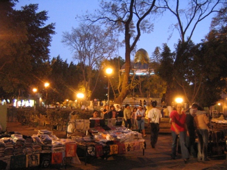 Early evening scene in the Zocalo.